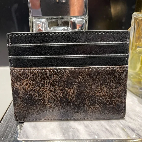 MICHAEL KORS Cyrus Burnished Tall Card Case
Chocolate Brown 
NWT - Picture 8 of 16